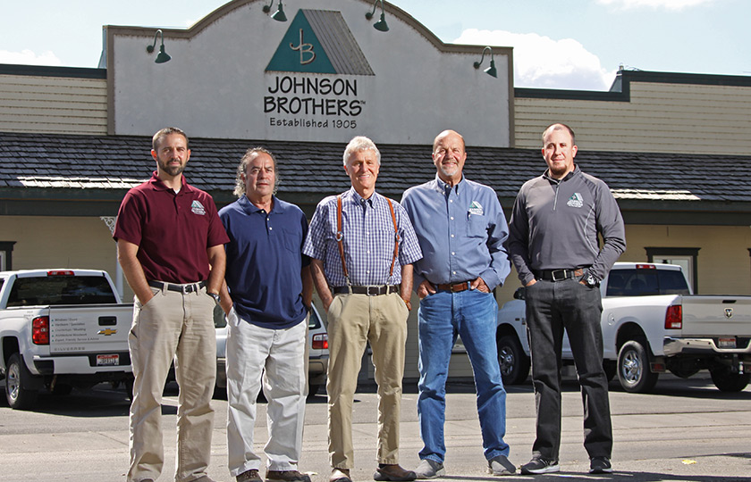Current owners of Johnson Brothers. From left: Zac Bodily, Lindsay Sargis, David Sargis, EJ Sargis and Chris Sargis.